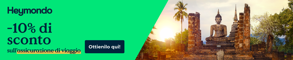 pulsante per ottenere lo sconto Heymondo sull'assicurazione viaggio